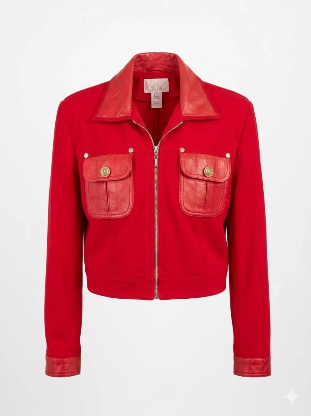 Cache Red Leather Jacket